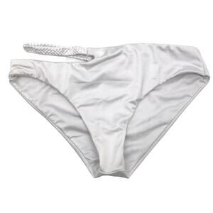 Joues de Sable Emmy Cutout Bikini Bottom L Braided Strap Elastic Waist Pearl